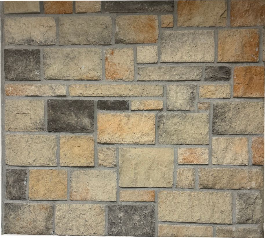 Dimensional – Suede sample board. Buff, cream and orange-tan blocks with charcoal accents.
