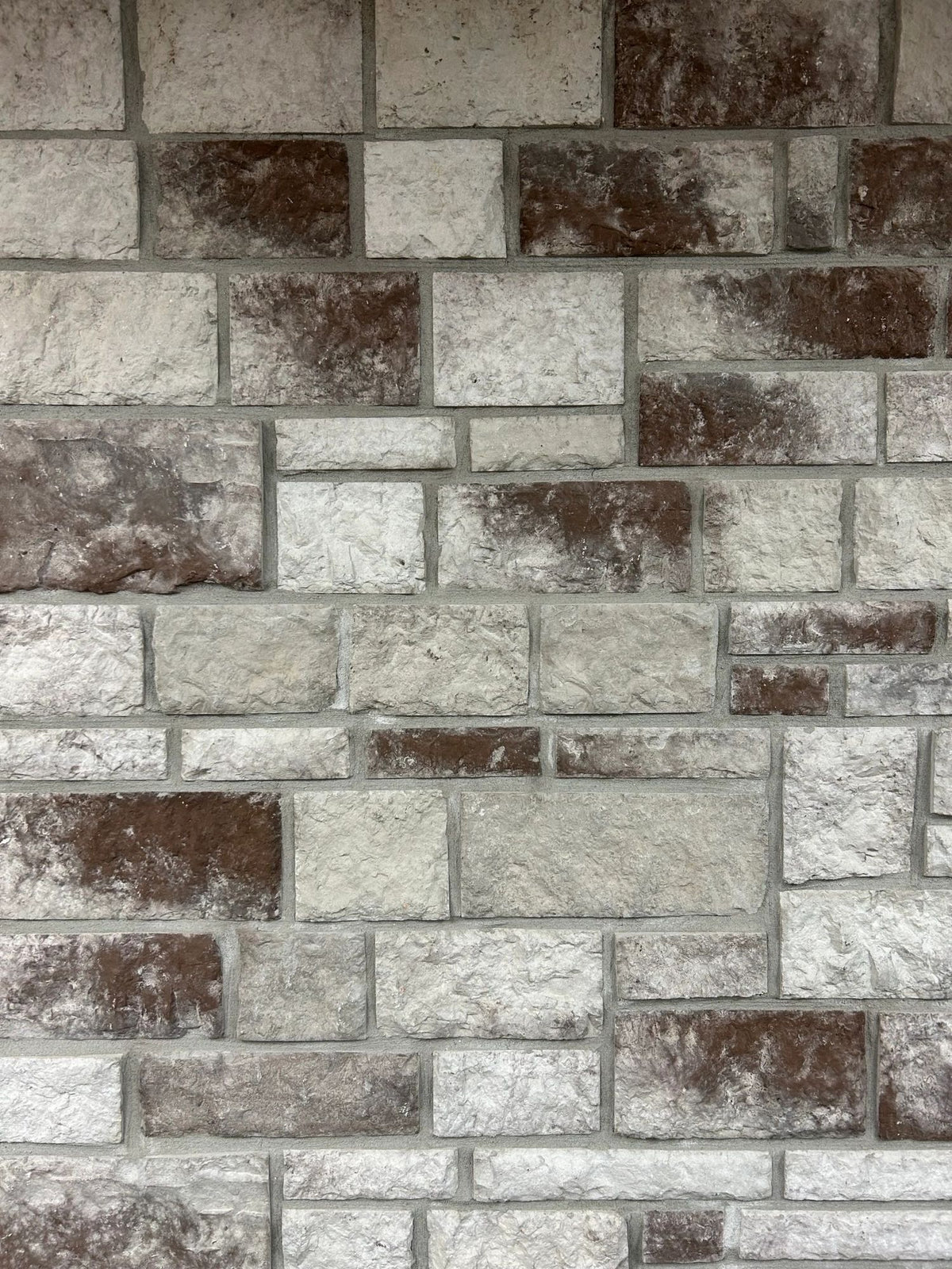 Dimensional manufactured stone veneer, Rushmore, installed